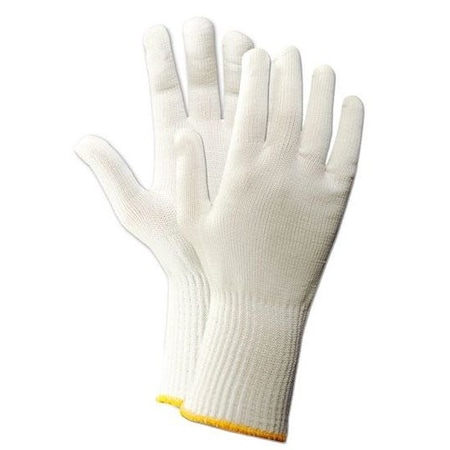 Magid Cleanroom Gloves, Nylon, 10.5in L, White, 12 PK 15NY-L